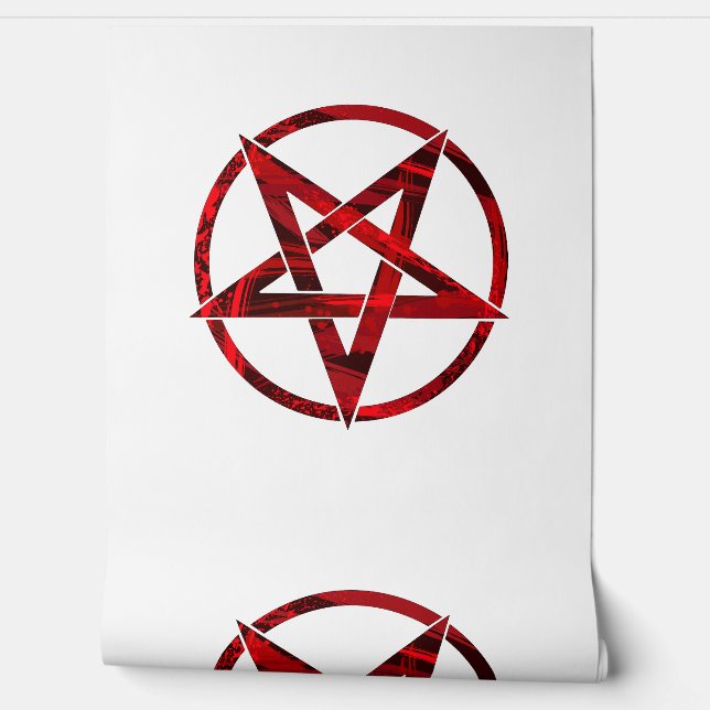 Papel Pintado Pentagram del diablo Rojo (Desenrollar)