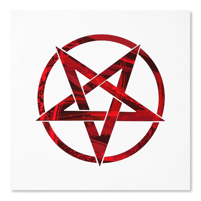 Papel Pintado Pentagram del diablo Rojo (Anverso)