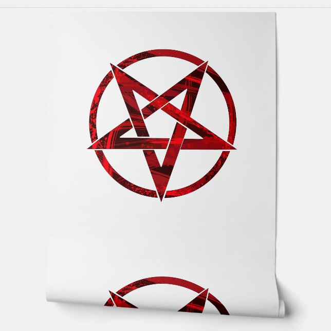 Papel Pintado Pentagram del diablo Rojo (Desenrollar)