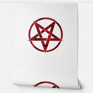 Papel Pintado Pentagram del diablo Rojo