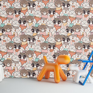 Papel Pintado Pequeños animales de bosque de animales de bebé De