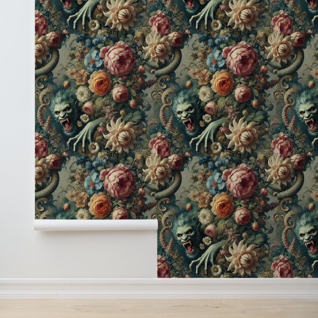 Papel Pintado Peril barroco - Floral gótica (Solicitud)