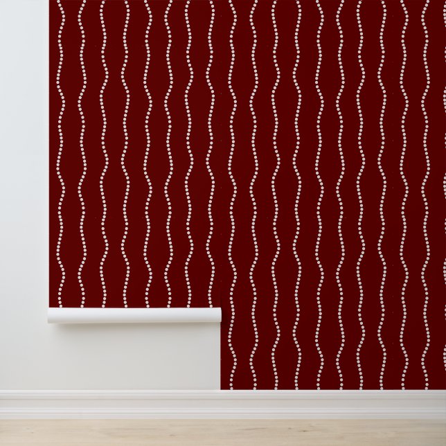 Papel Pintado Perlas de época blancas elegantes (Solicitud)