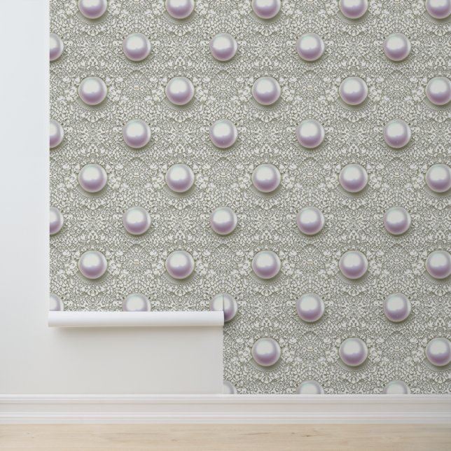 Papel Pintado Perlas y encaje (Solicitud)