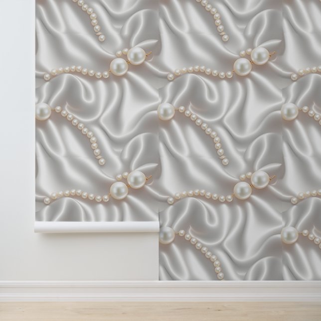 Papel Pintado Perlas y satén (Solicitud)