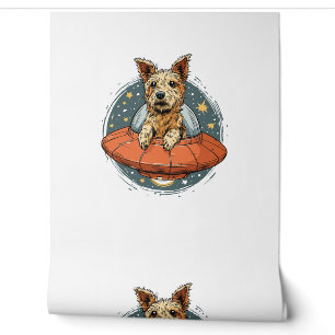Papel Pintado Perro de secuestro - UFO Beaming Pup