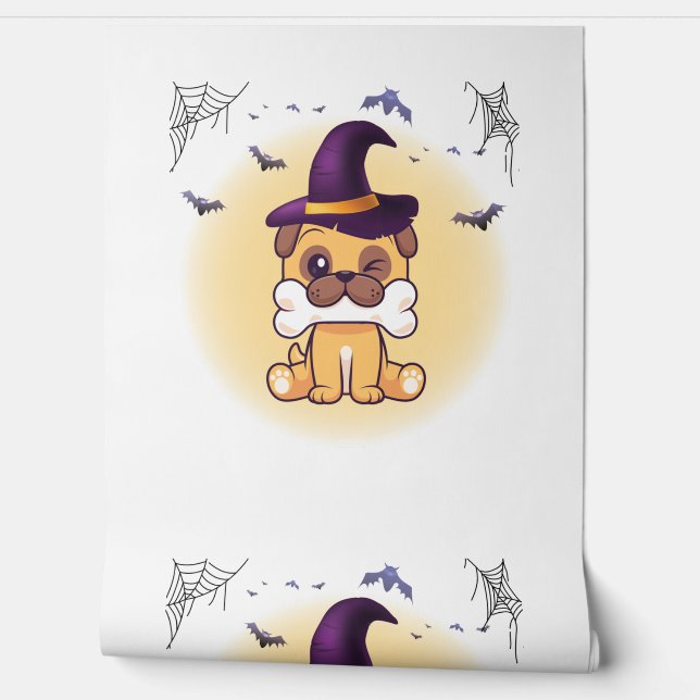 Papel Pintado Perro feliz de Halloween (Desenrollar)