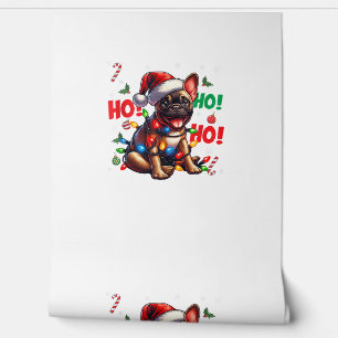 Papel Pintado Perro salchicha francés divertido luces de sombrer