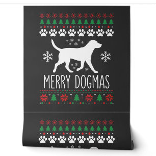 Papel Pintado Perro Vector de Navidad de Dogmas Alegres