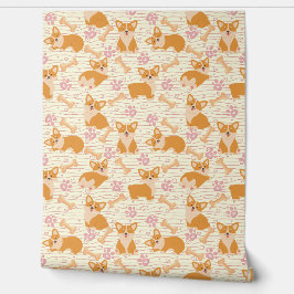 Papel Pintado Perros de corgi cutto