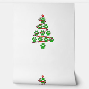 Papel Pintado Perros imprimen árbol de Navidad para los amantes 