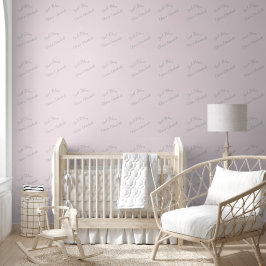 Papel pintado personalizable para nursery rosa y b