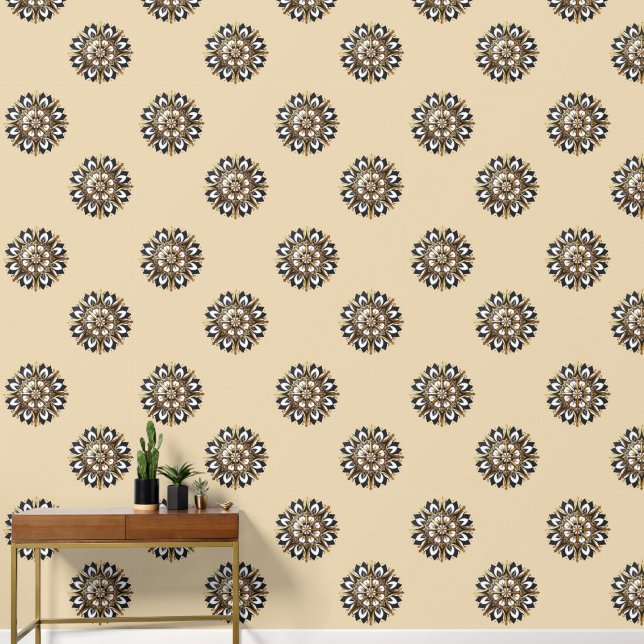 Papel Pintado Personalizado de diseño geométrico elegante (Pasillo)