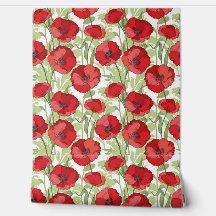 Personalizado Floral de Poppies Rojos