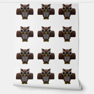 Papel Pintado personalizado marrón en 3D Owls Seamless