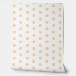 Papel Pintado Personalizado Polka Dot Peach