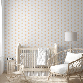 Papel Pintado Personalizado Polka Dot Peach
