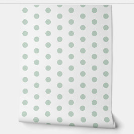 Papel Pintado Personalizado Polka Dot Sage