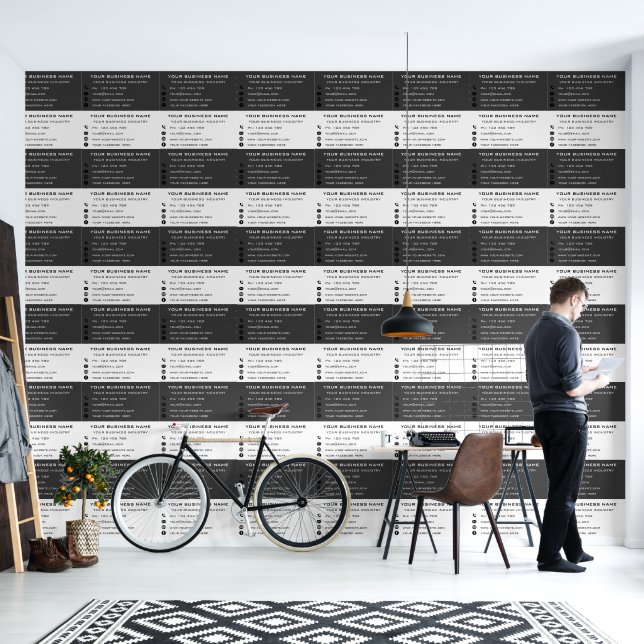 Papel Pintado Personalizado Su nombre de empresa Información de  (Sala de estar)