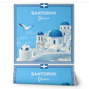 Papel Pintado Personalizado Textos Santorini Grecia