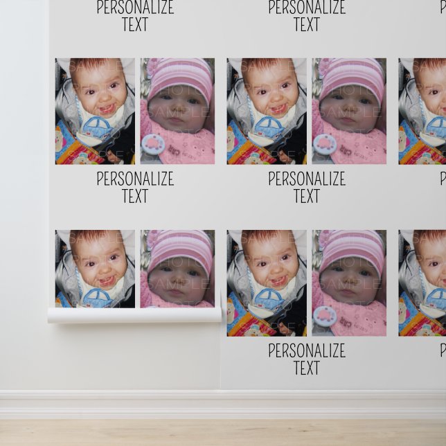 Papel Pintado Personalizar con sus dos fotos y texto (Solicitud)