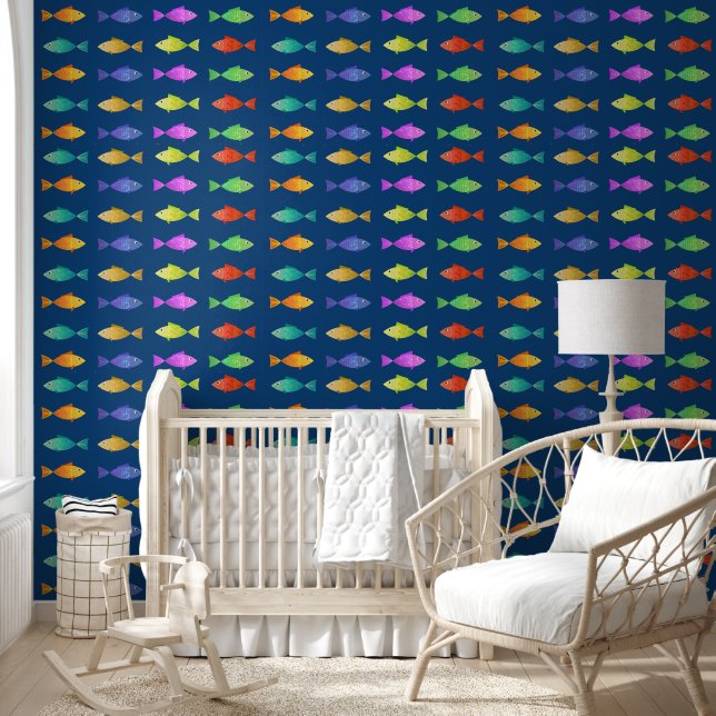 Papel Pintado Pescado arcoiris en los niños del océano (Niños)