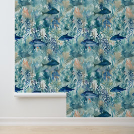 Papel Pintado Pescado azul