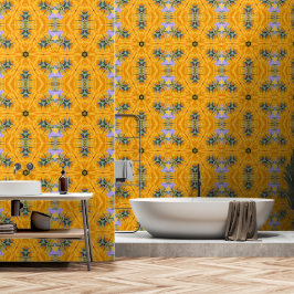 Papel Pintado Pétalos de Girasol Amarillo Caleidoscopio