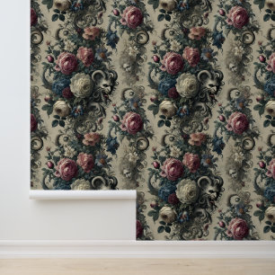 Papel Pintado Pétalos de la Decadencia - Barroco gótico