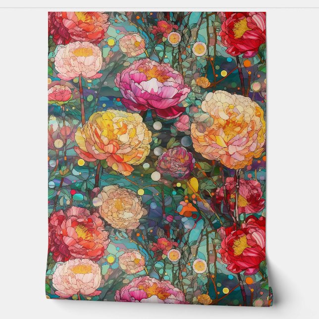 Papel Pintado Pétalos De Vidrio Botánico (Desenrollar)