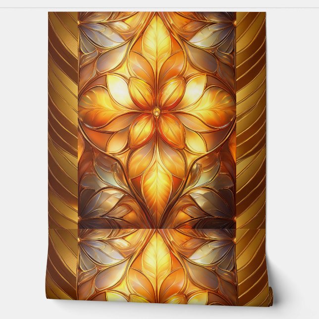 Papel Pintado Pétalos dorados (Desenrollar)