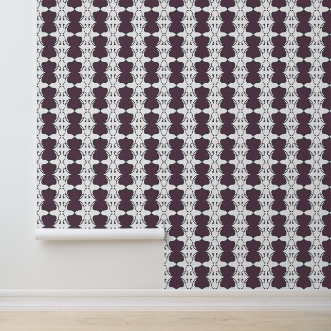 Papel Pintado Pétalos Violeta con Zarcillos (Solicitud)