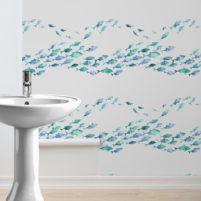 Papel Pintado Pez Azul Marino Pequeño (Subido por el creador)