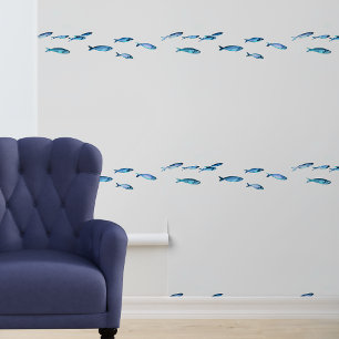 Papel Pintado Pez Azul Pequeño Náutico