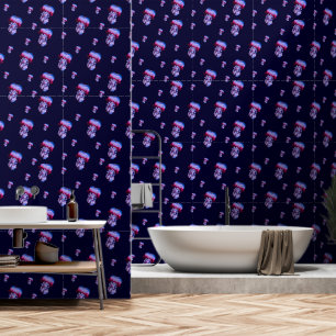 Papel Pintado Pez Y Palo De Jellyfish Azul Profundo