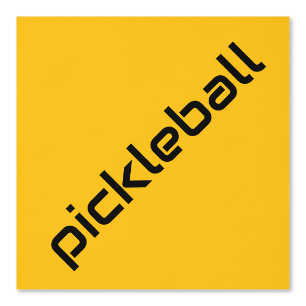Papel Pintado PICKLEBALL Negro Y Negro, Negro Y Amarillo Negrita