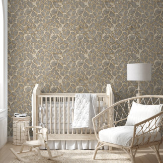 Papel Pintado Piedra Elegante y Óvalo Gris