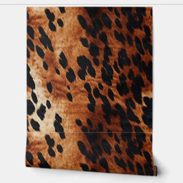 Papel Pintado Piel de vaca marrón crema negra