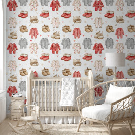 Papel Pintado Pijamas Acogedores Patrón Boho Babyshower