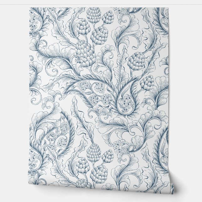 Papel Pintado Piña y Paisley (Desenrollar)