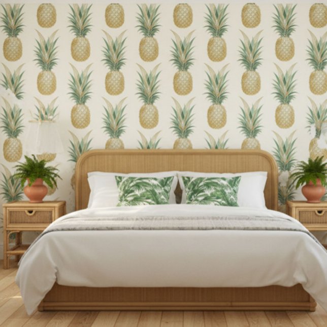 Papel Pintado Piñas Doradas  (Subido por el creador)