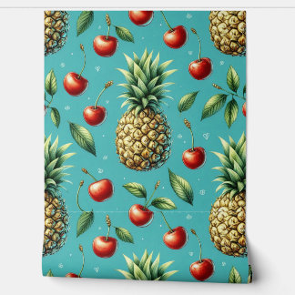 Papel Pintado Pineapple Cherry Bliss