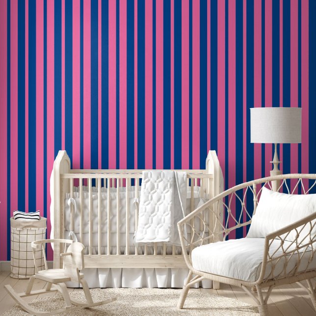 Papel Pintado Pink Blue Stylish Stripes Pattern Design  (Subido por el creador)