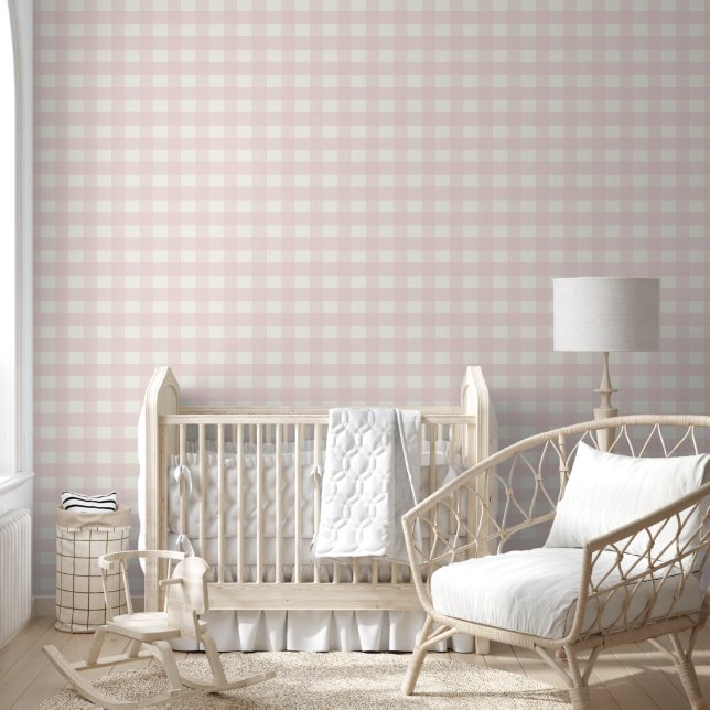 Papel Pintado Pink Gingham (Niños)