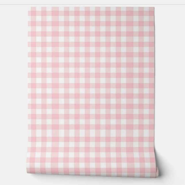 Papel Pintado Pink Gingham (Desenrollar)