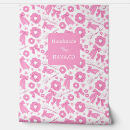 Papel Pintado Pink Girly Scrunchies Pattern Cute Hair Accessory