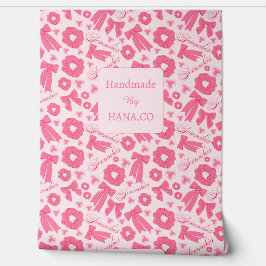 Papel Pintado Pink Girly Scrunchies Pattern Cute Hair Accessory