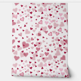Papel Pintado  Pink Lovely Hearts Pattern 