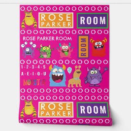 Papel Pintado Pink Monster Kids' Rooms Child Name antistress