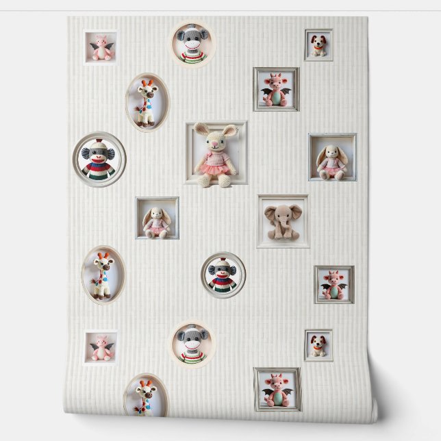 Papel Pintado Pink Plushy Pals (Desenrollar)